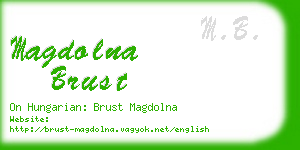 magdolna brust business card